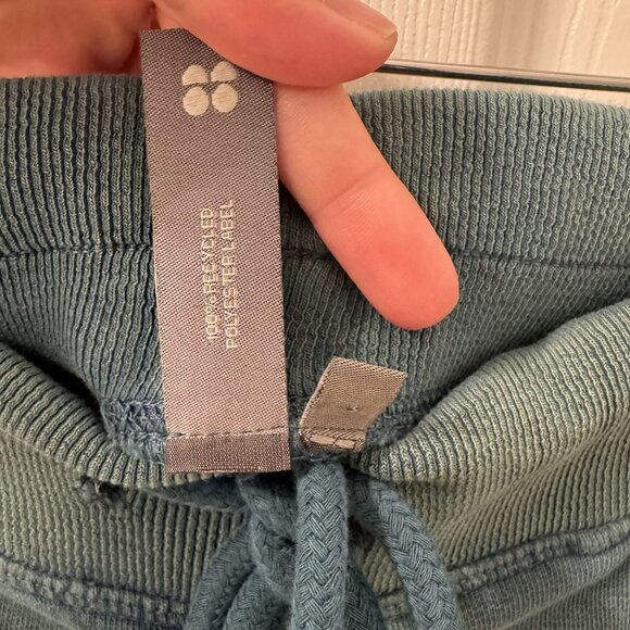 Sweaty Betty Fearne Womens Cropped Drawstring Sweatpant Joggers Sz XXL Green - Picture 10 of 10